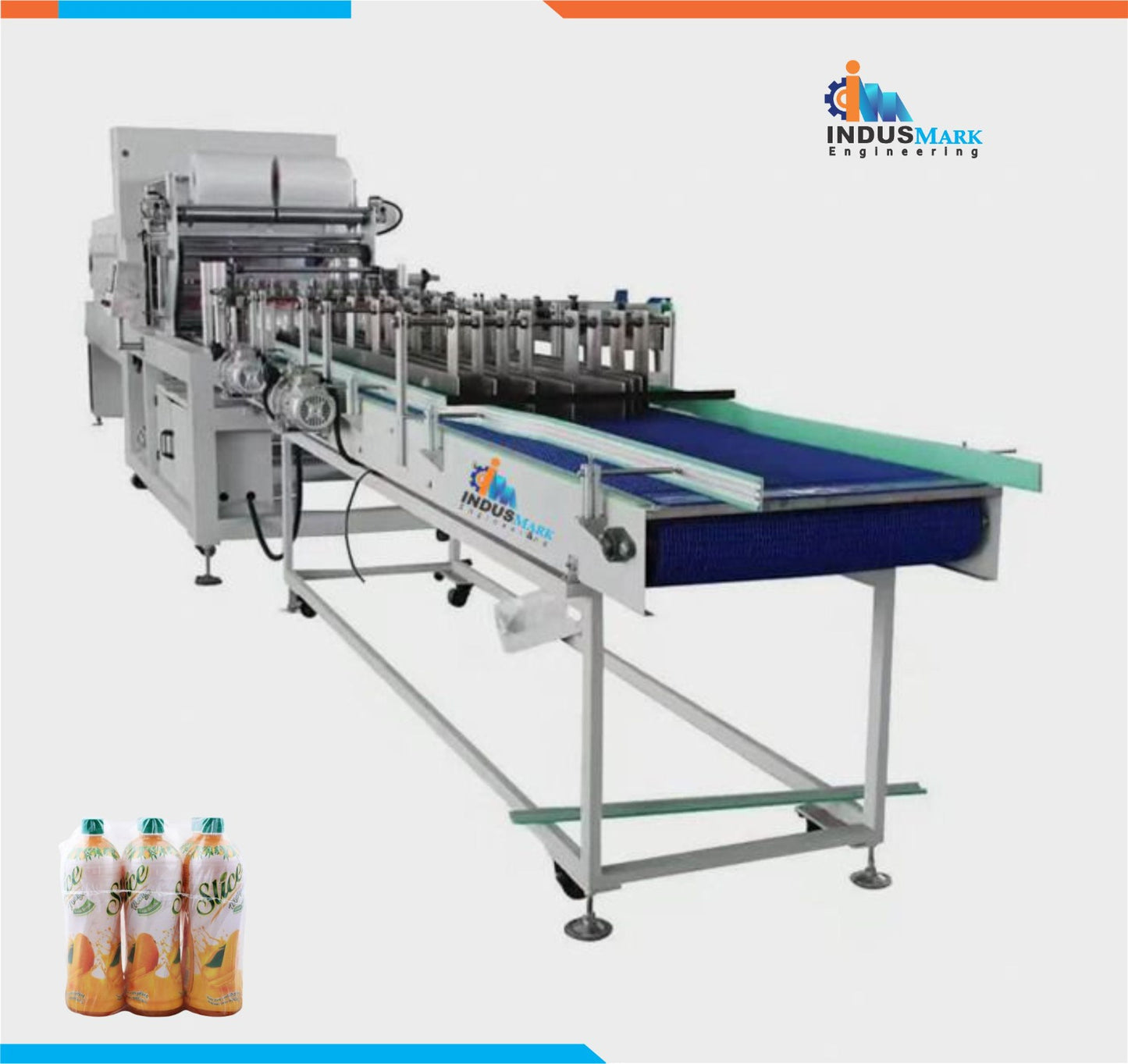 Food PE Film Wrapping Machine - Automatic Linear Type Film Shrink Wrapping Machine With Half Tray